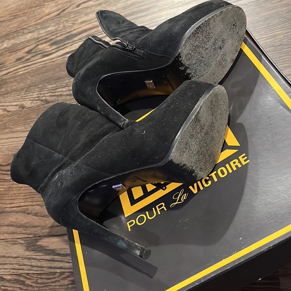 Pour la victoire zane heeled booties black suede - Picture 4 of 4